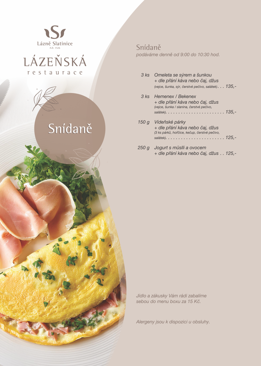 Restaurace | Lázně Slatinice | Lázně Slatinice