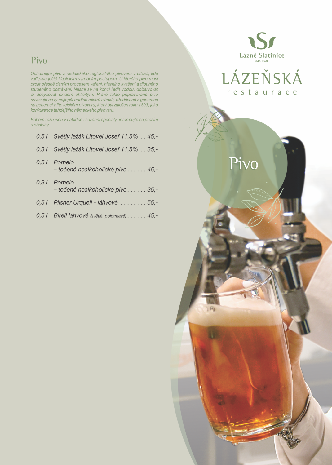 Restaurace | Lázně Slatinice | Lázně Slatinice